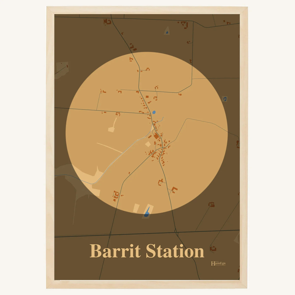 Barrit Station plakat – Centrum 2026 – Lys pastel brun