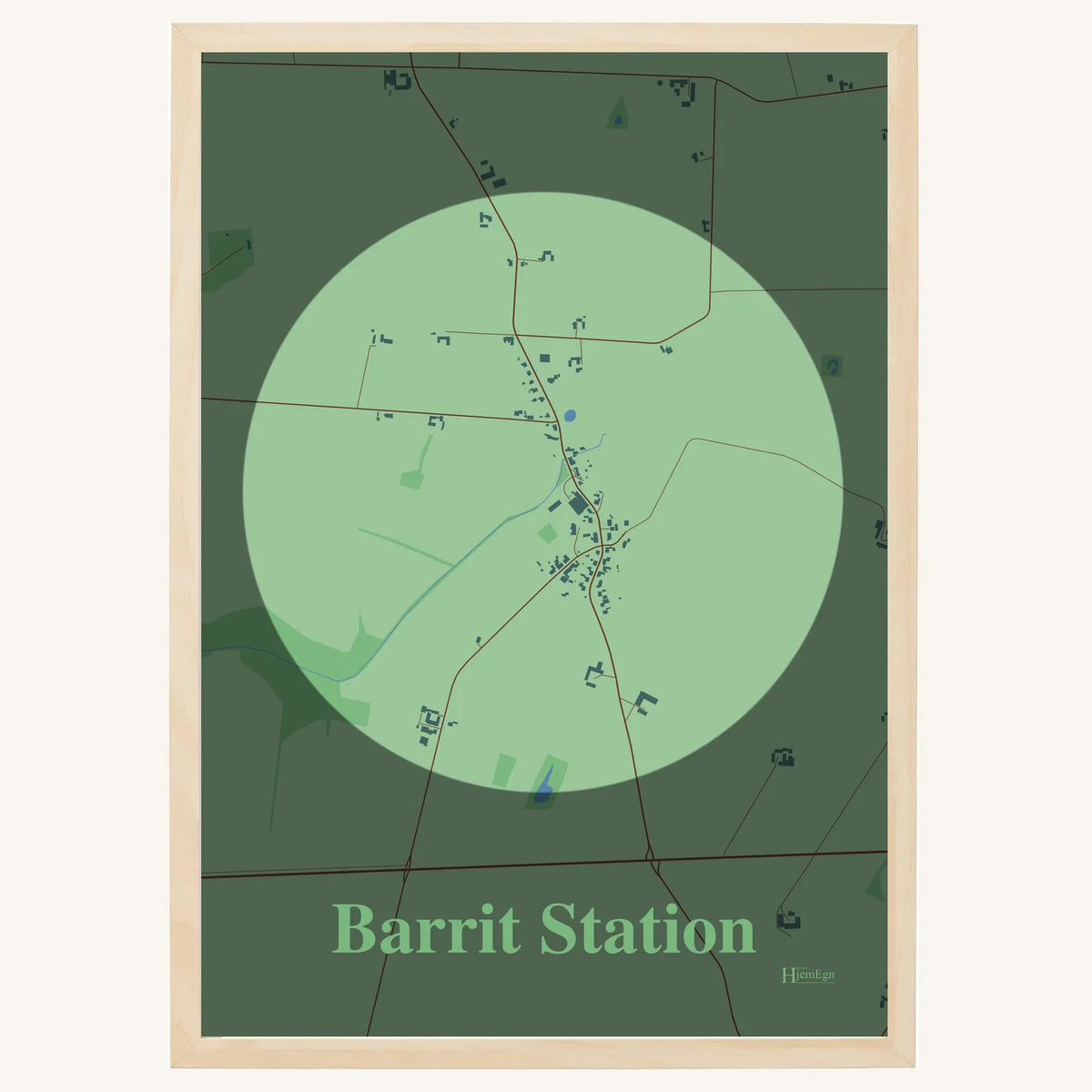 Barrit Station plakat – Centrum 2026 – Lys pastel grøn