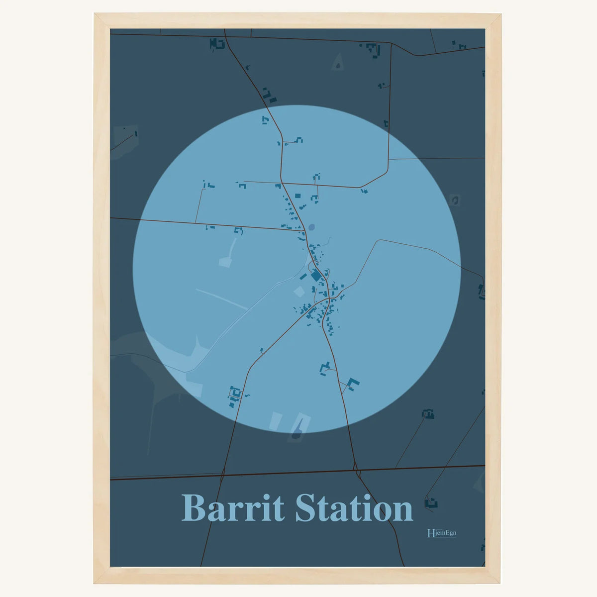 Barrit Station plakat – Centrum 2026 – Lys pastel blå