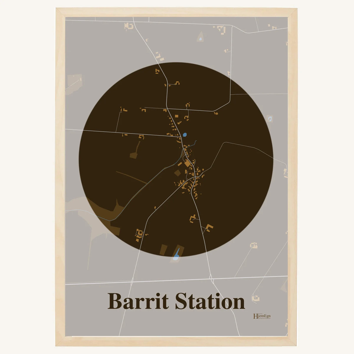 Barrit Station plakat – Centrum 2026 – Mørk brun