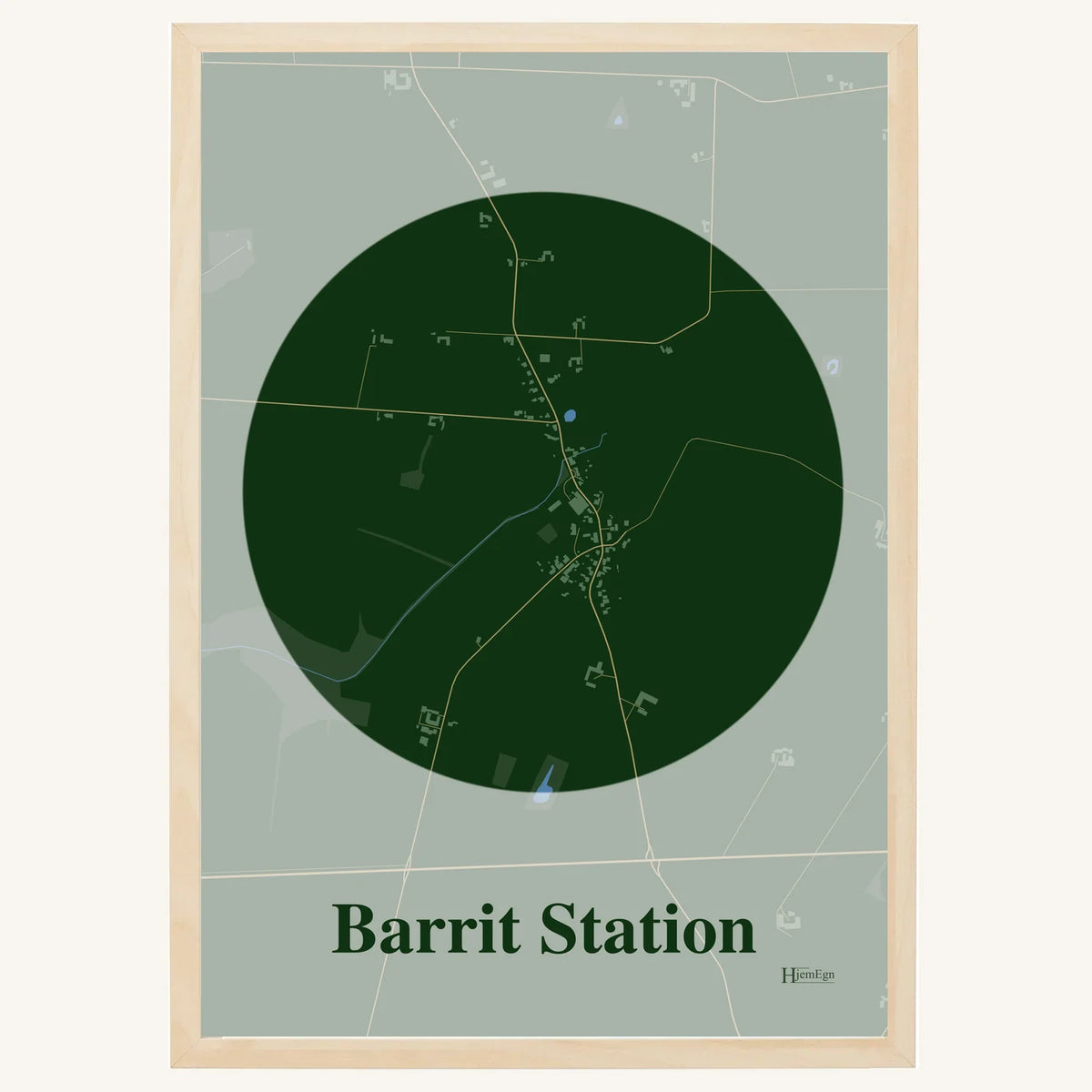 Barrit Station plakat – Centrum 2026 – Mørk grøn