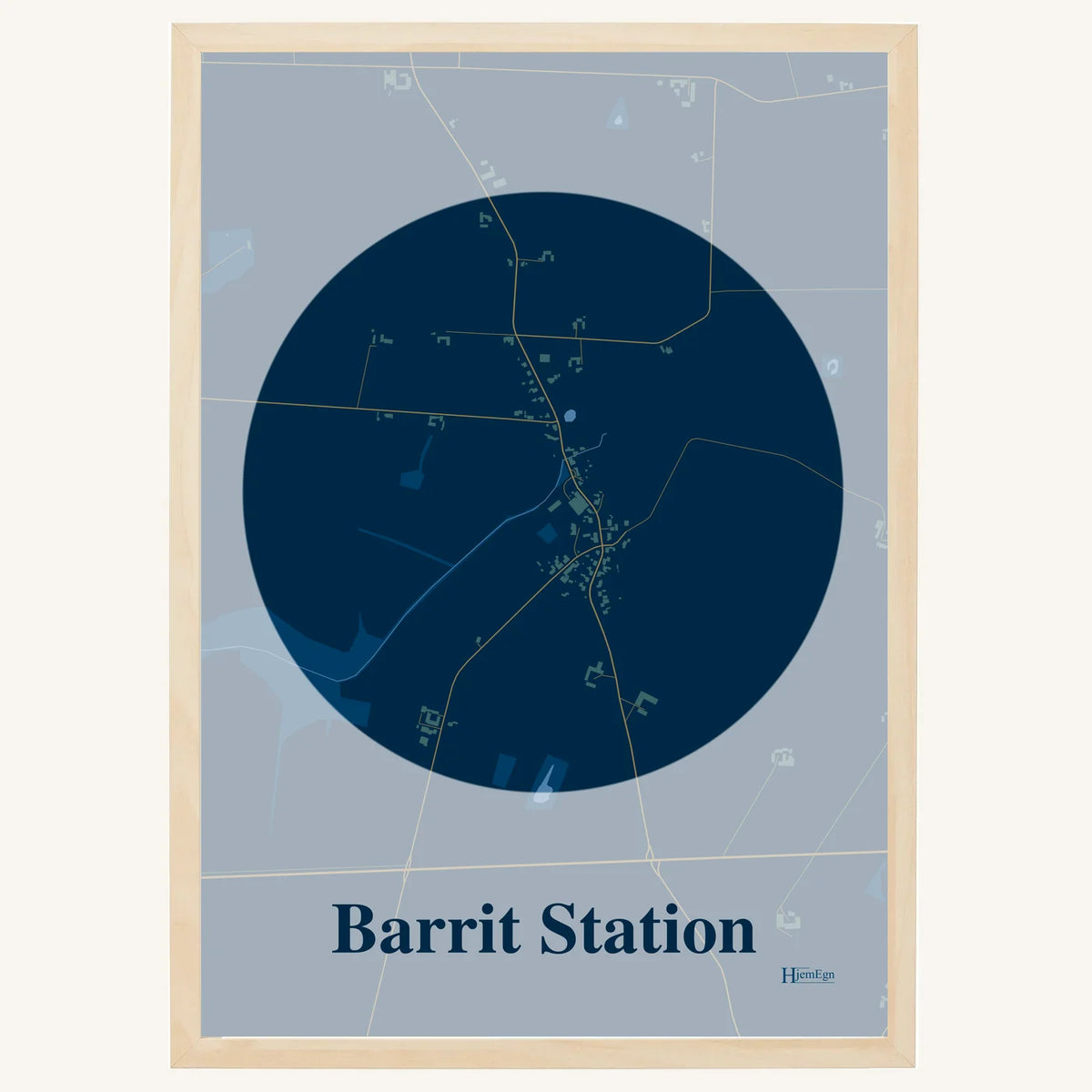 Barrit Station plakat – Centrum 2026 – Mørk blå