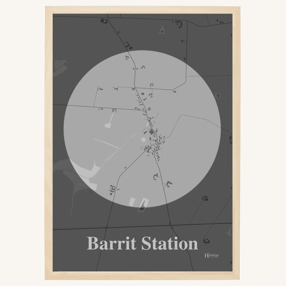 Barrit Station plakat – Centrum 2026 – Lys pastel grå