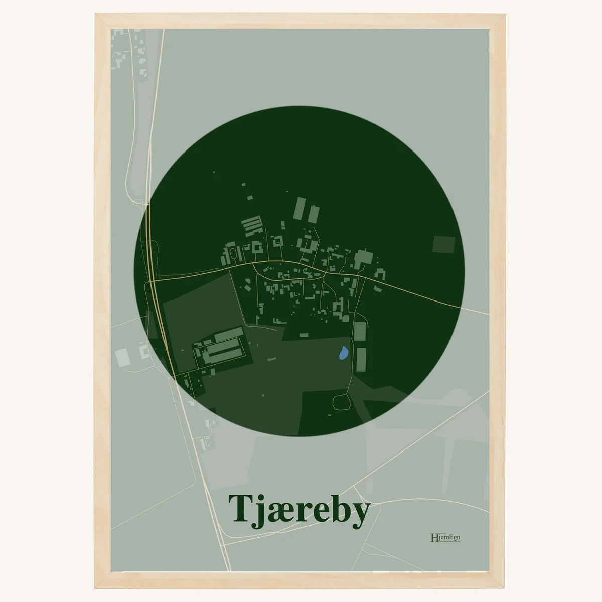 Tjæreby plakat – Centrum 2026 – Mørk grøn