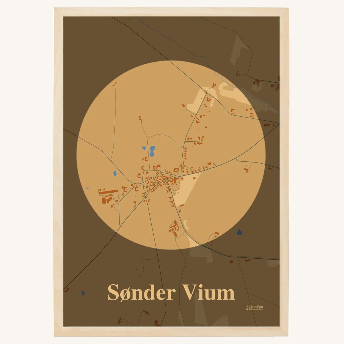 Sønder Vium plakat – Centrum 2026 – Lys pastel brun