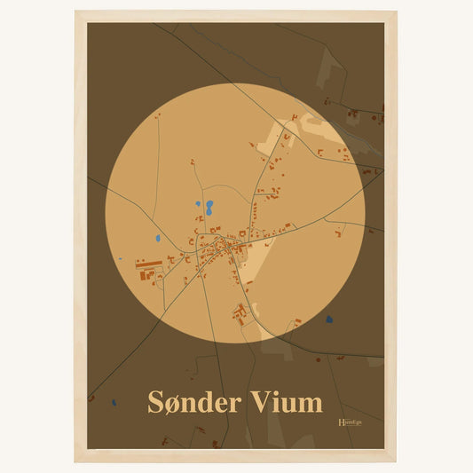 Sønder Vium plakat – Centrum 2026 – Lys pastel brun