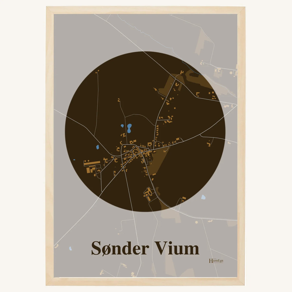 Sønder Vium plakat – Centrum 2026 – Mørk brun