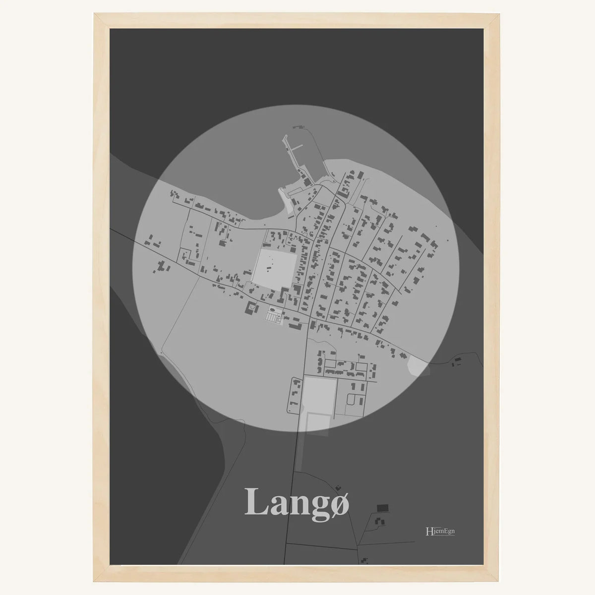 Langø plakat – Centrum 2026 – Lys pastel grå