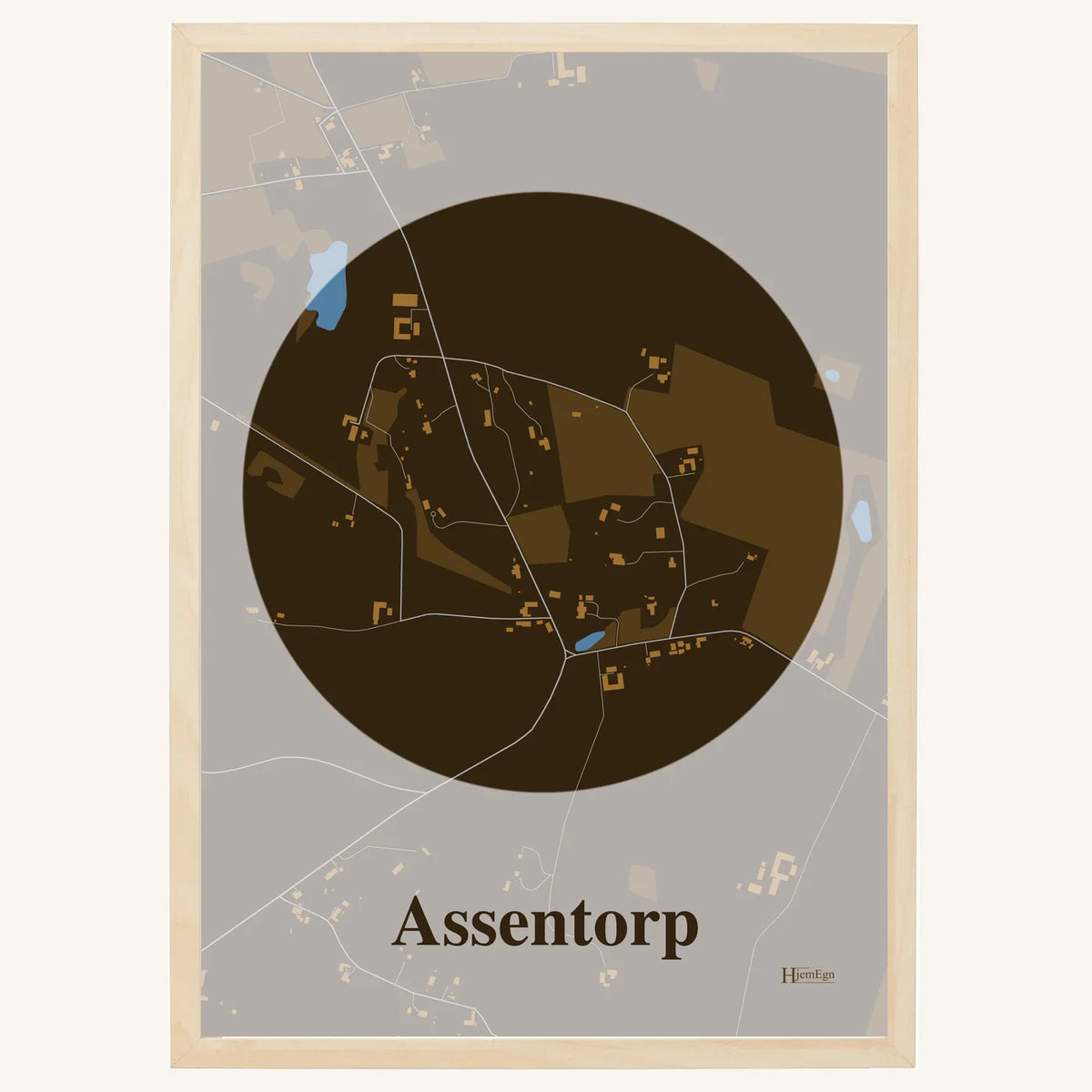 Assentorp plakat – Centrum 2026 – Mørk brun