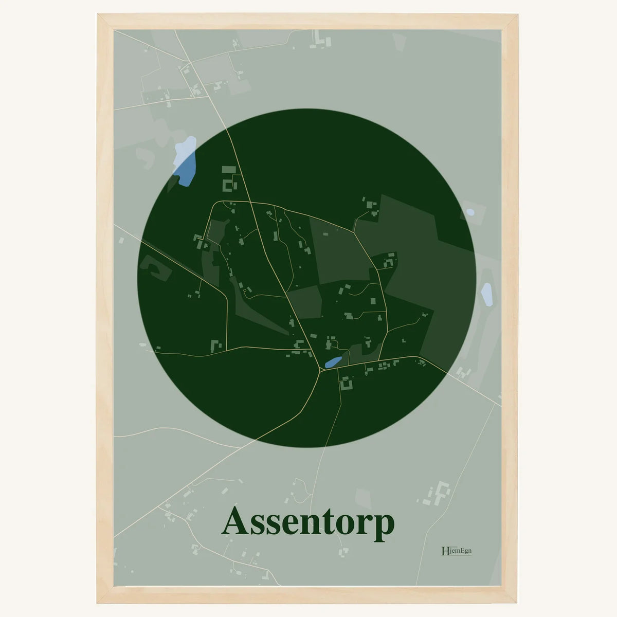 Assentorp plakat – Centrum 2026 – Mørk grøn