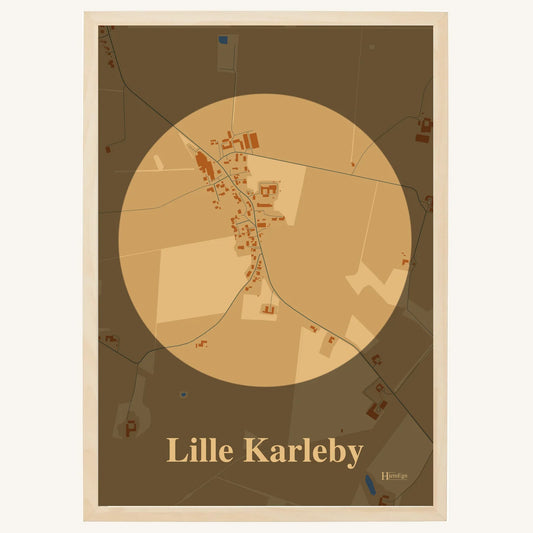 Lille Karleby plakat – Centrum 2026 – Lys pastel brun