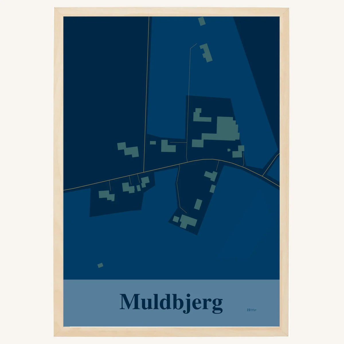 Muldbjerg plakat – Firkantet 2026 – Mørk blå