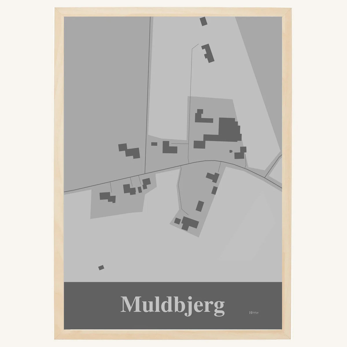 Muldbjerg plakat – Firkantet 2026 – Lys pastel grå