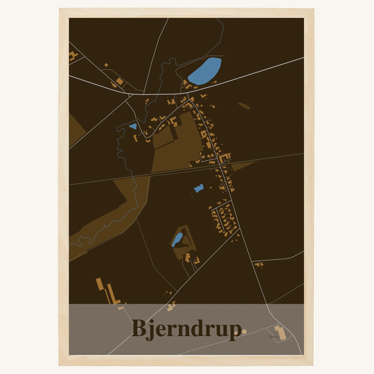 Bjerndrup plakat – Firkantet 2026 – Mørk brun