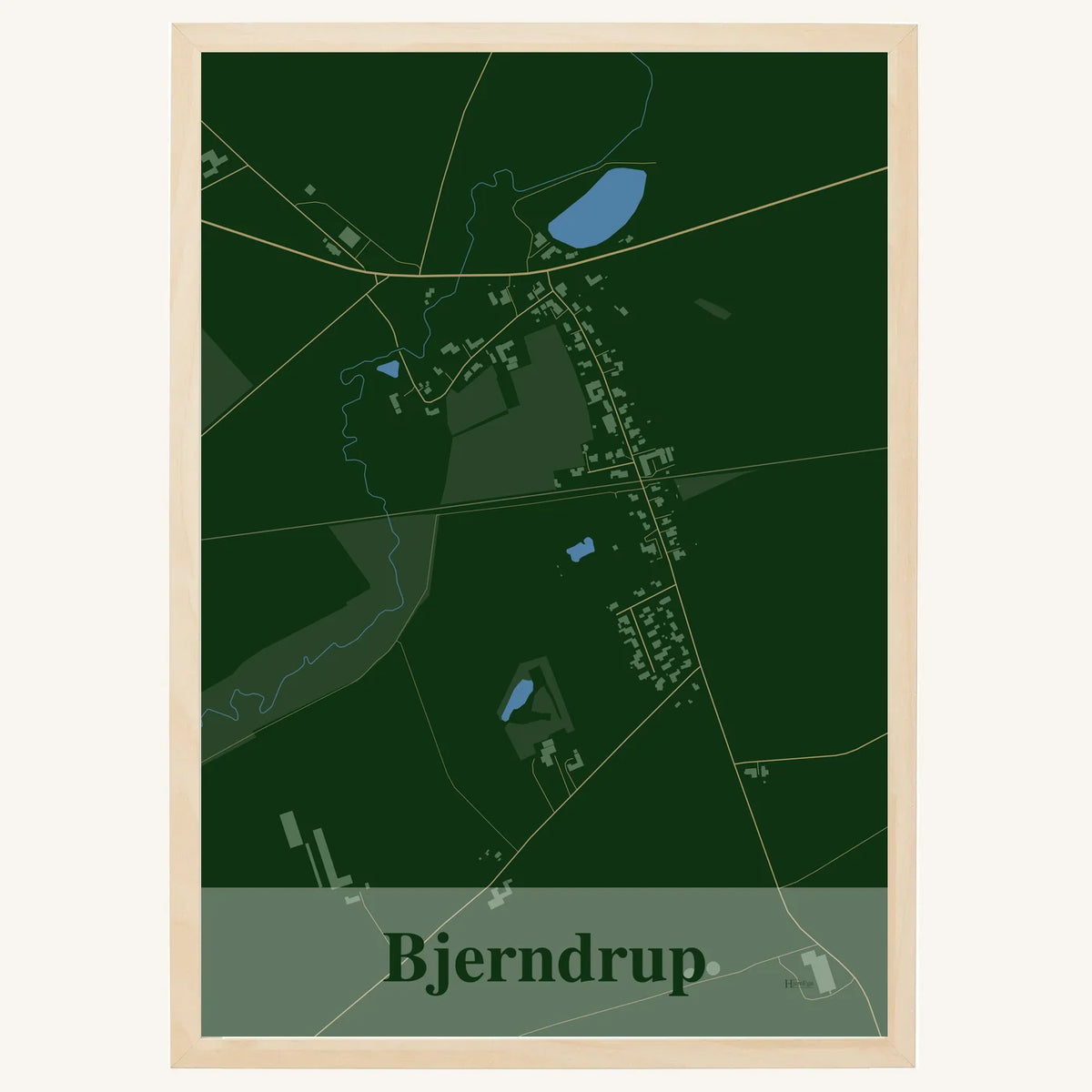 Bjerndrup plakat – Firkantet 2026 – Mørk grøn