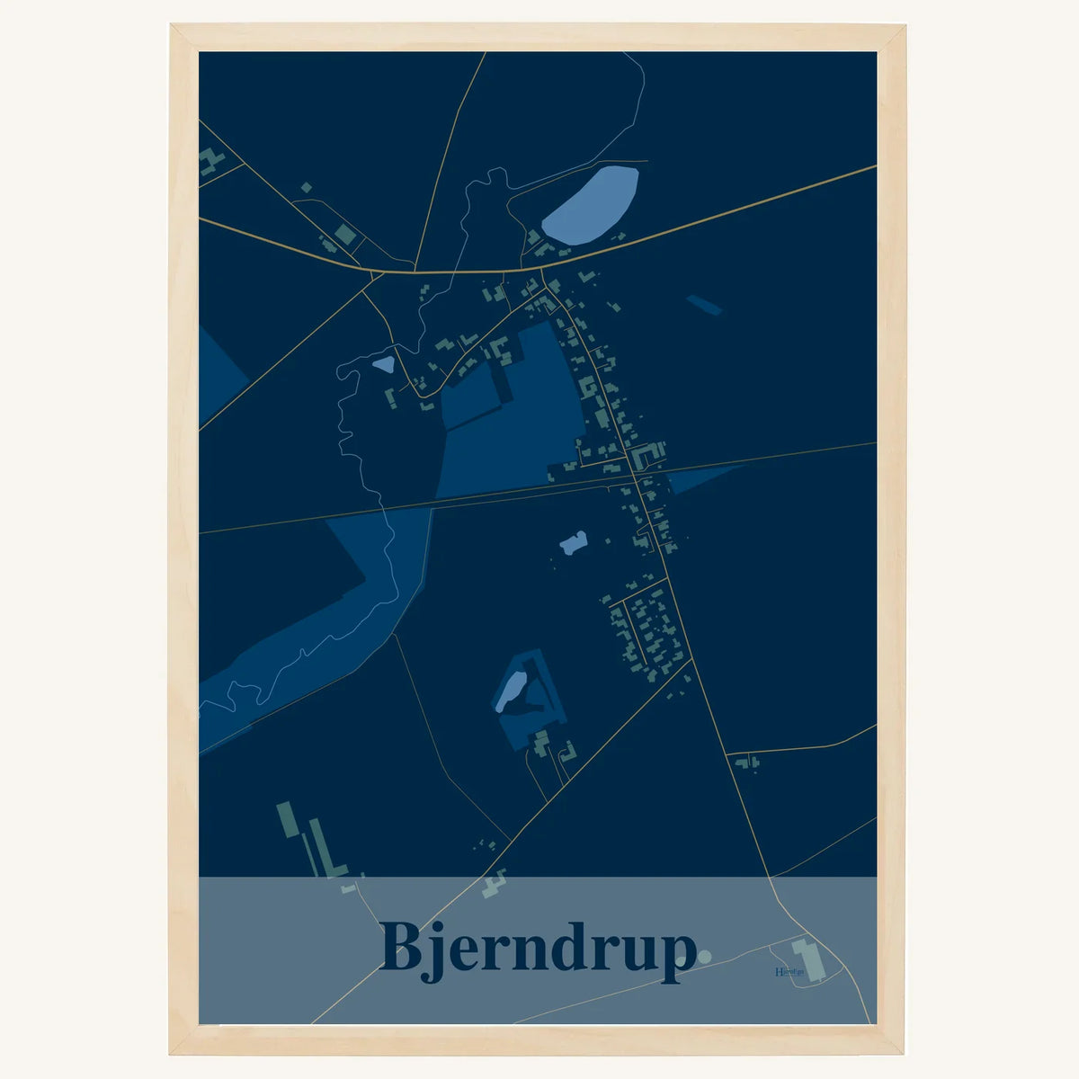 Bjerndrup plakat – Firkantet 2026 – Mørk blå
