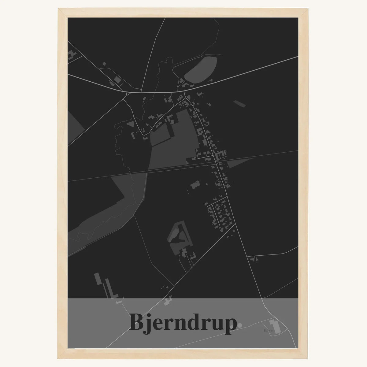 Bjerndrup plakat – Firkantet 2026 – Mørk grå