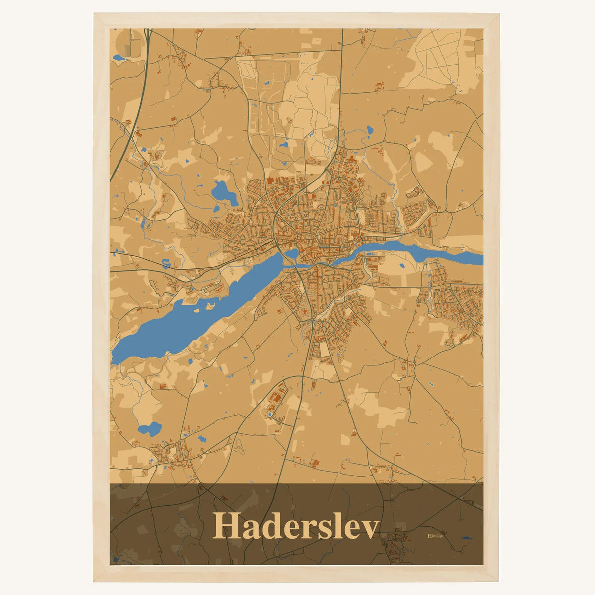 Haderslev plakat – Firkantet 2026 – Lys pastel brun