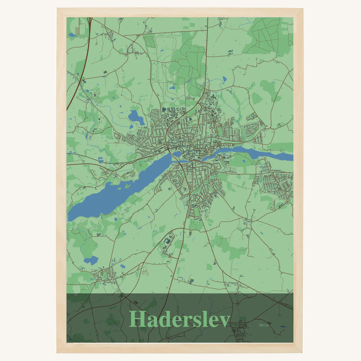 Haderslev plakat – Firkantet 2026 – Lys pastel grøn