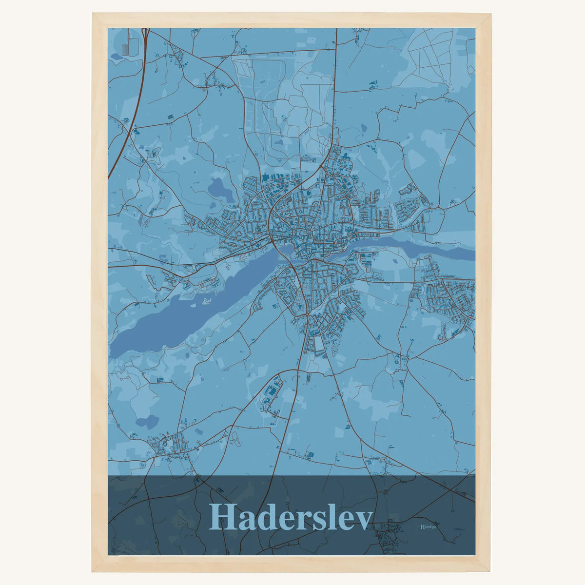 Haderslev plakat – Firkantet 2026 – Lys pastel blå