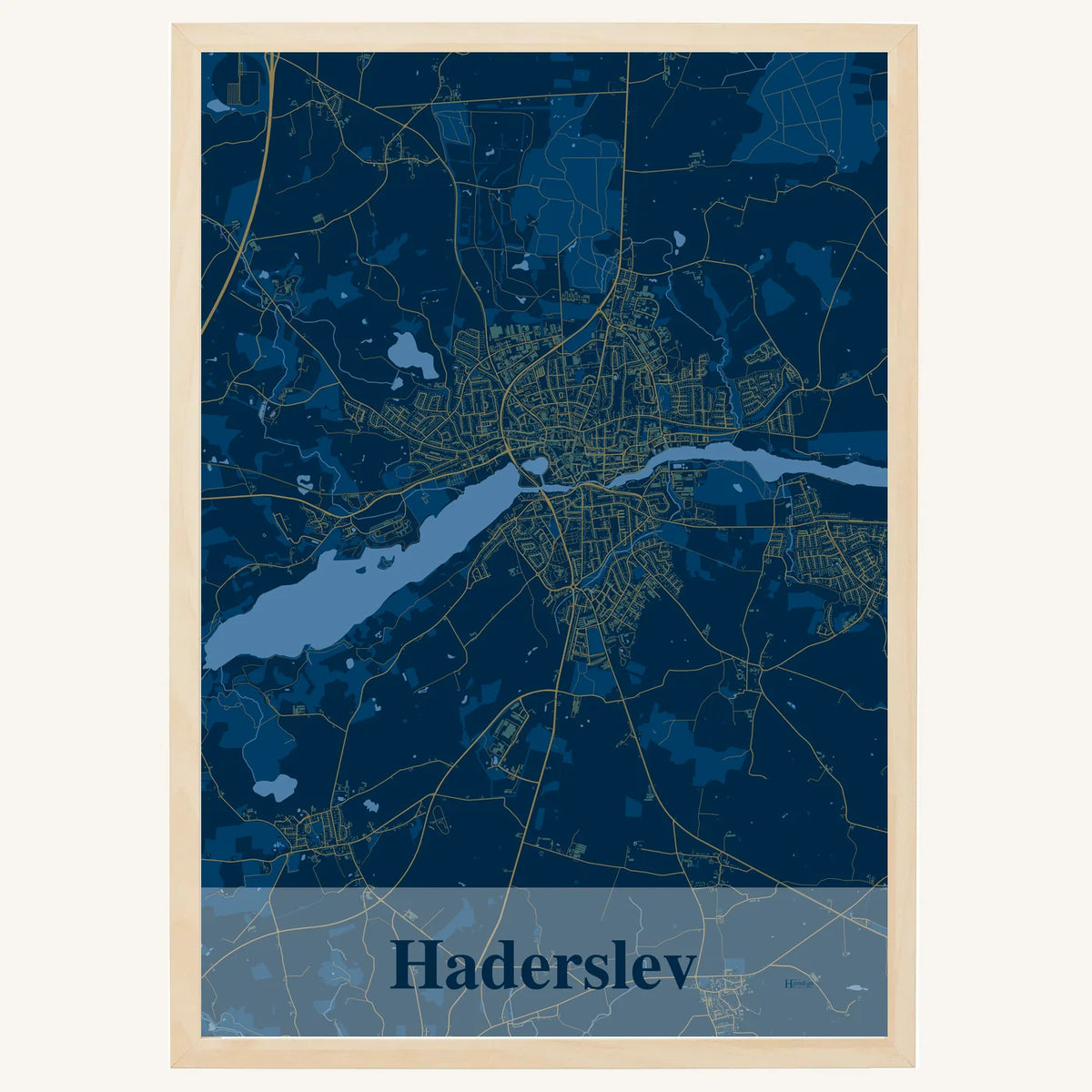 Haderslev plakat – Firkantet 2026 – Mørk blå