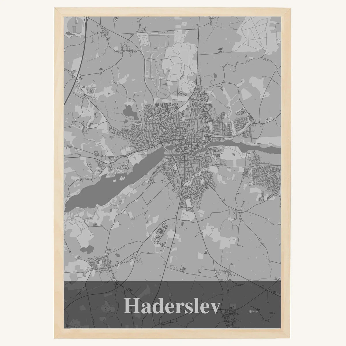 Haderslev plakat – Firkantet 2026 – Lys pastel grå