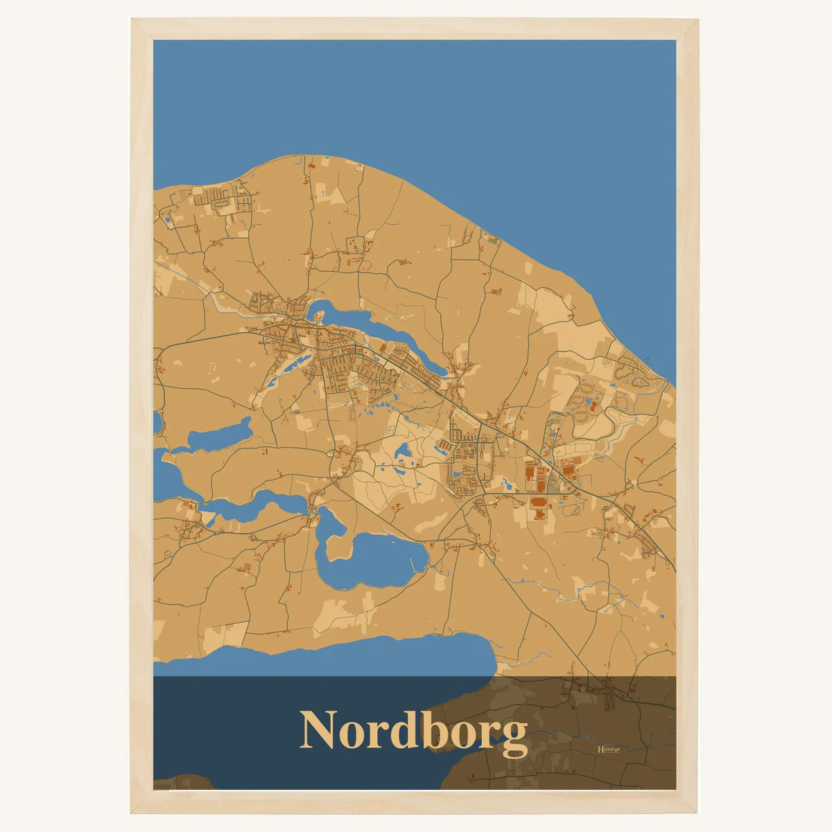 Nordborg plakat – Firkantet 2026 – Lys pastel brun