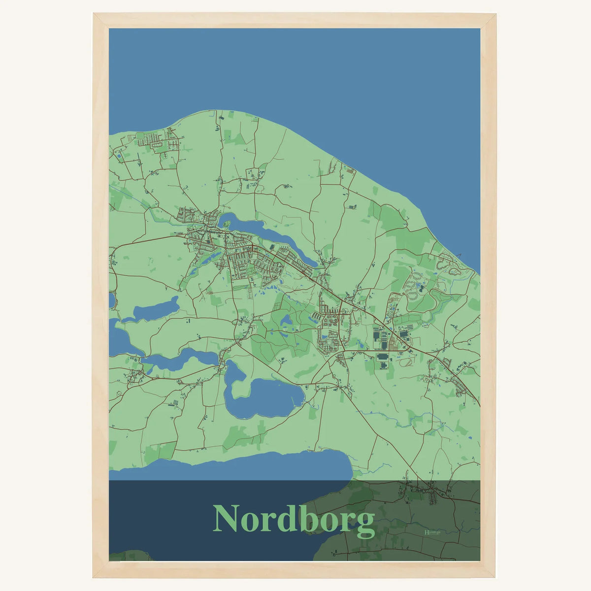 Nordborg plakat – Firkantet 2026 – Lys pastel grøn