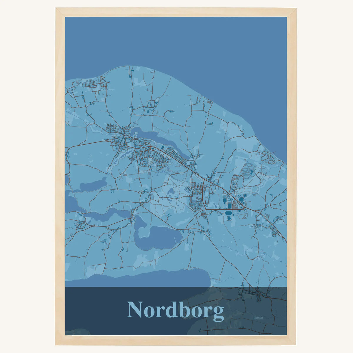 Nordborg plakat – Firkantet 2026 – Lys pastel blå