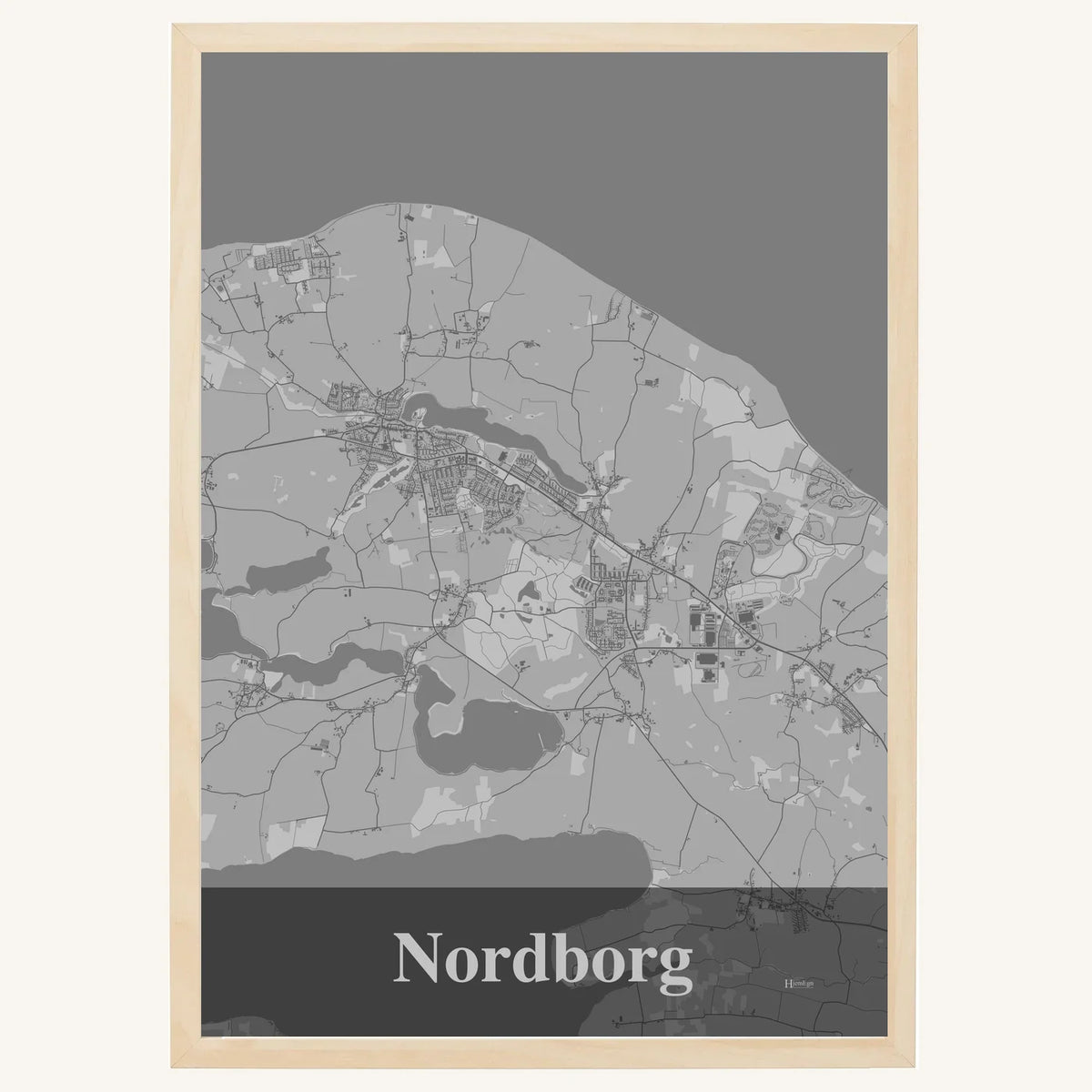 Nordborg plakat – Firkantet 2026 – Lys pastel grå