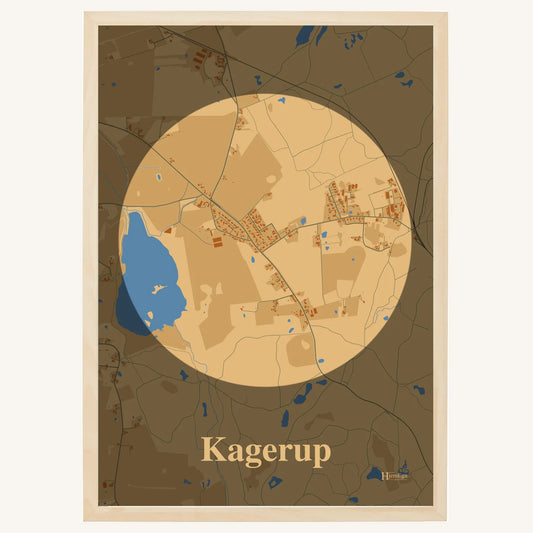 Kagerup plakat – Centrum 2026 – Lys pastel brun