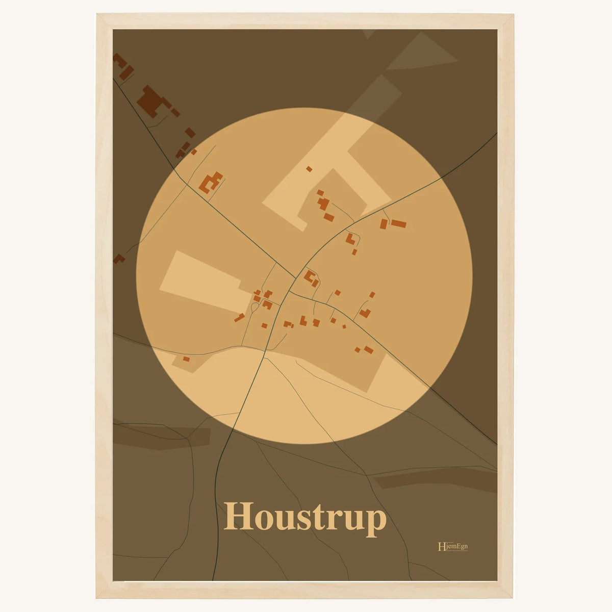 Houstrup plakat – Centrum 2026 – Lys pastel brun