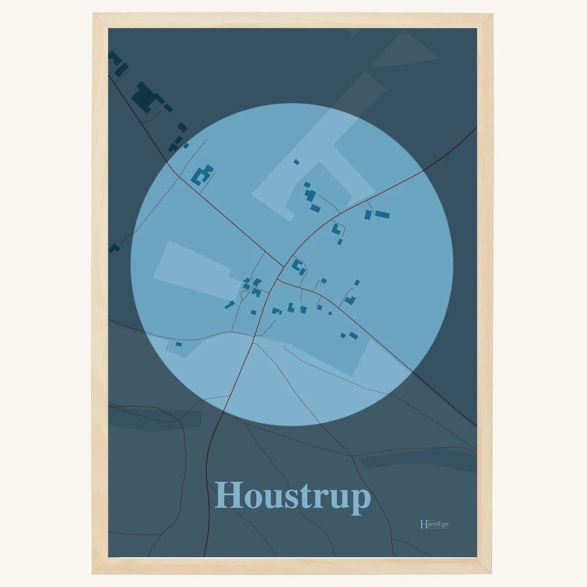 Houstrup plakat – Centrum 2026 – Lys pastel blå