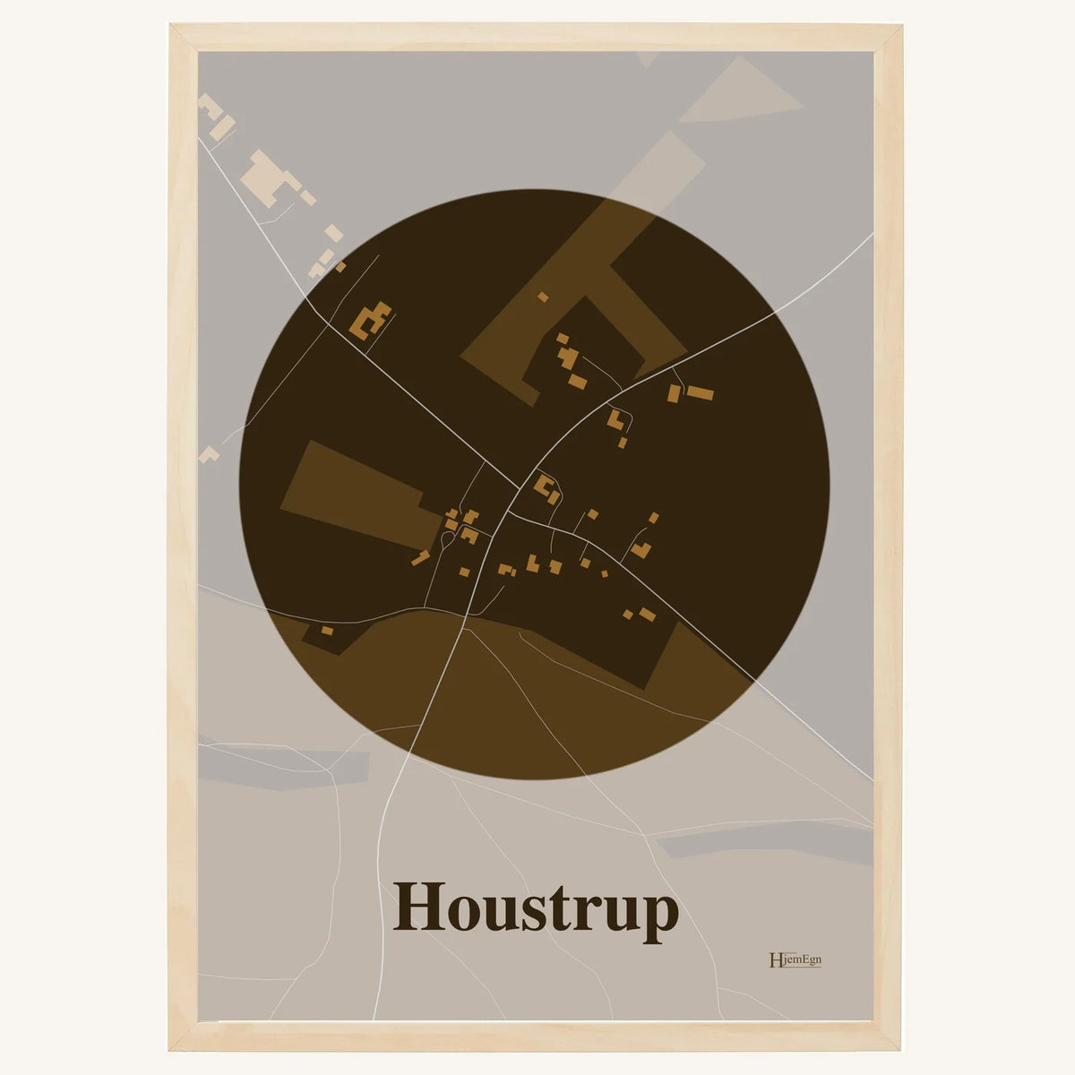 Houstrup plakat – Centrum 2026 – Mørk brun