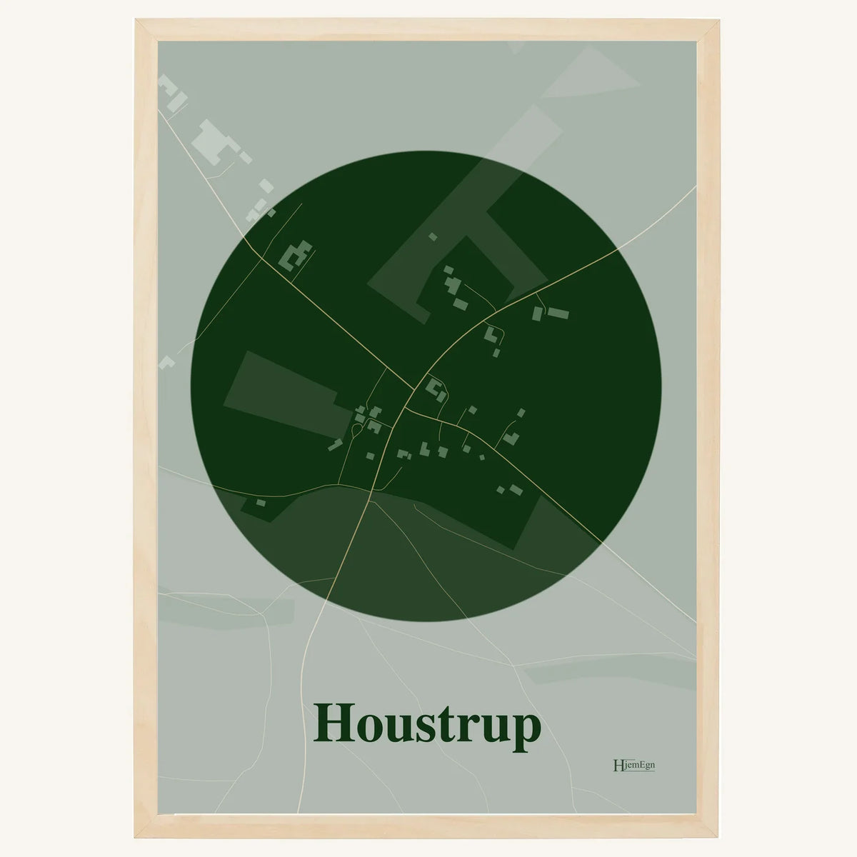 Houstrup plakat – Centrum 2026 – Mørk grøn
