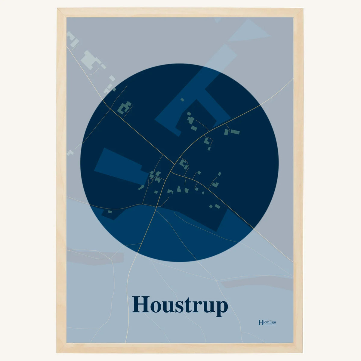 Houstrup plakat – Centrum 2026 – Mørk blå