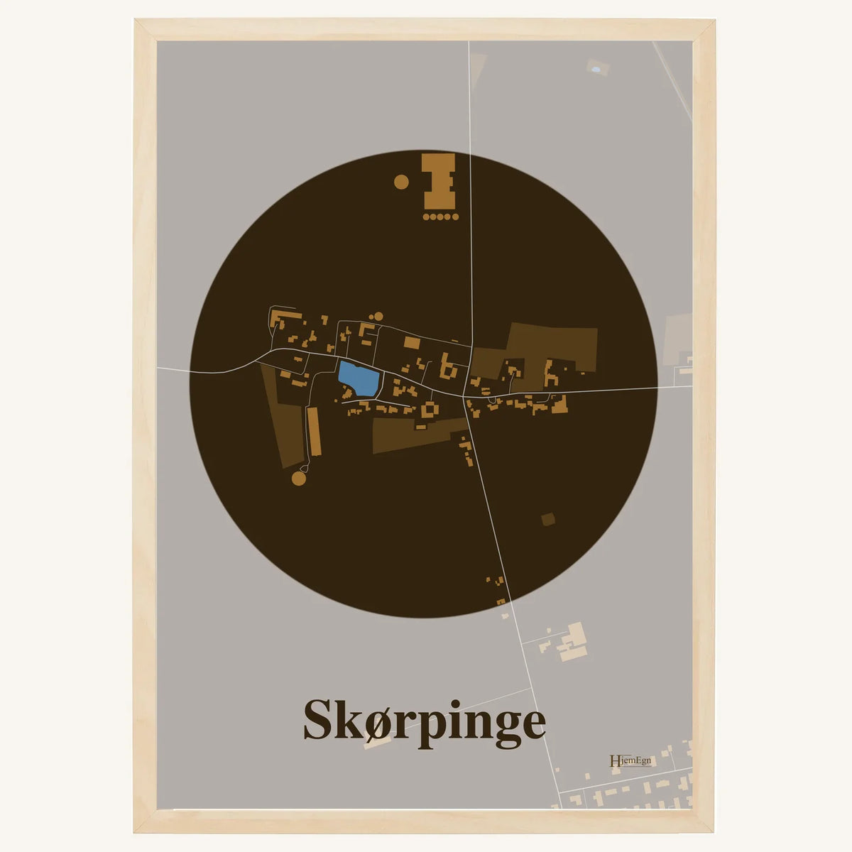 Skørpinge plakat – Centrum 2026 – Mørk brun