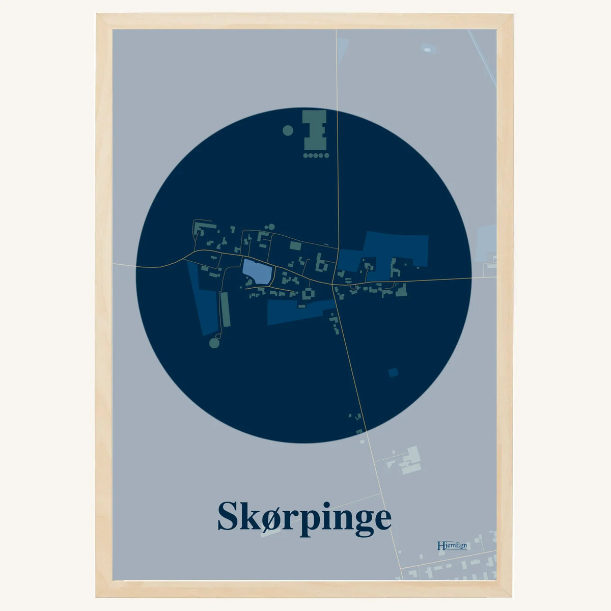 Skørpinge plakat – Centrum 2026 – Mørk blå
