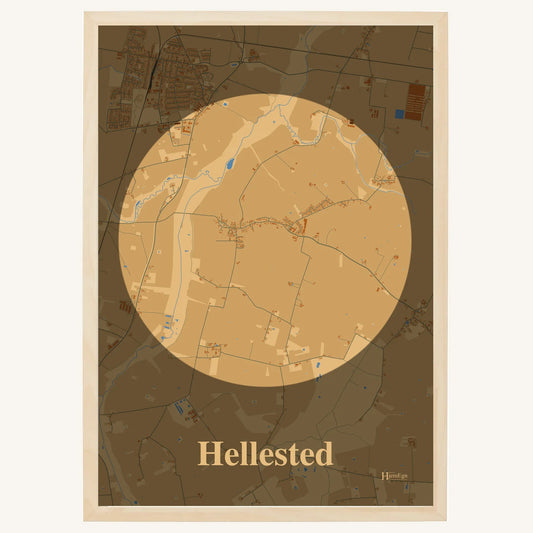 Hellested plakat – Centrum 2026 – Lys pastel brun