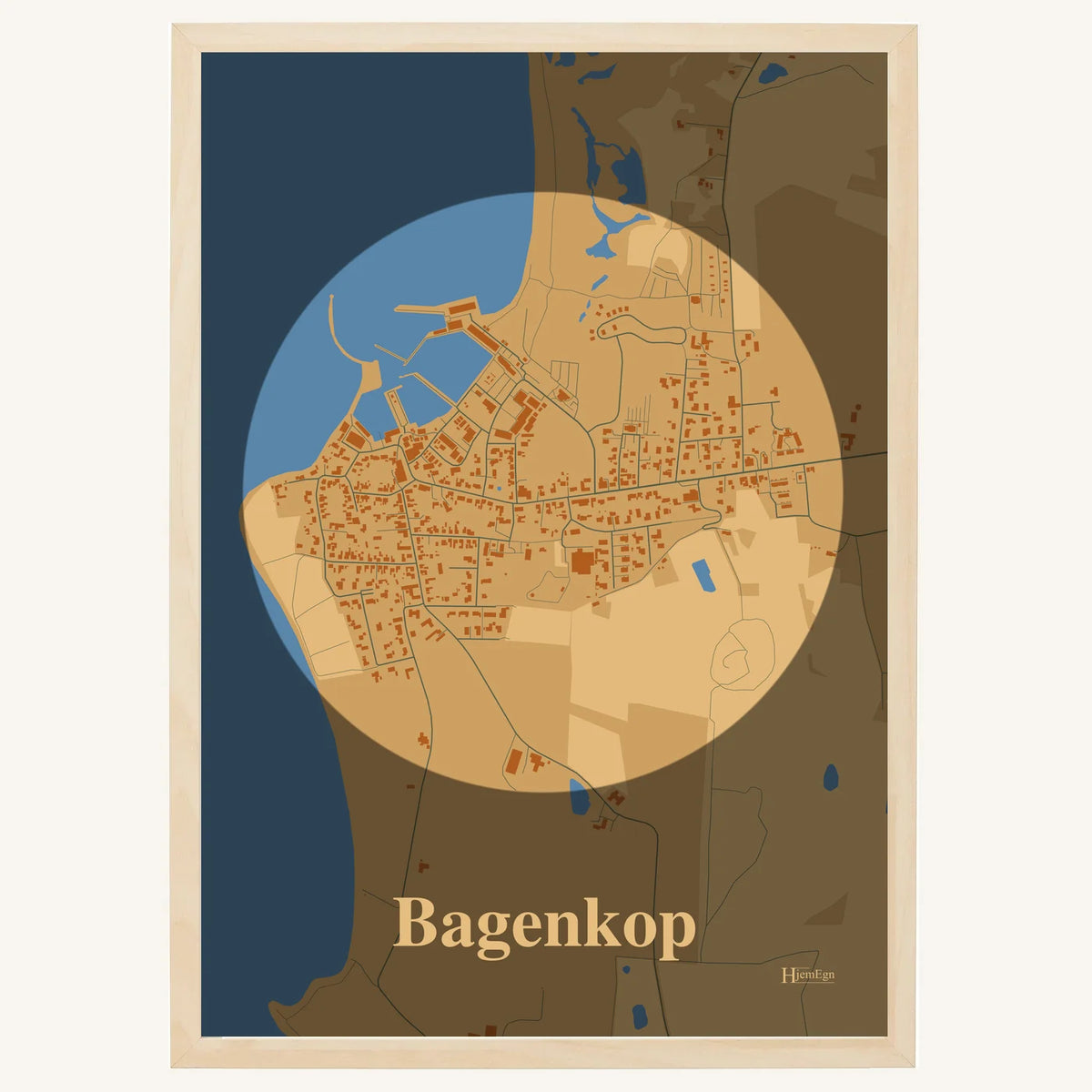 Bagenkop plakat – Centrum 2026 – Lys pastel brun