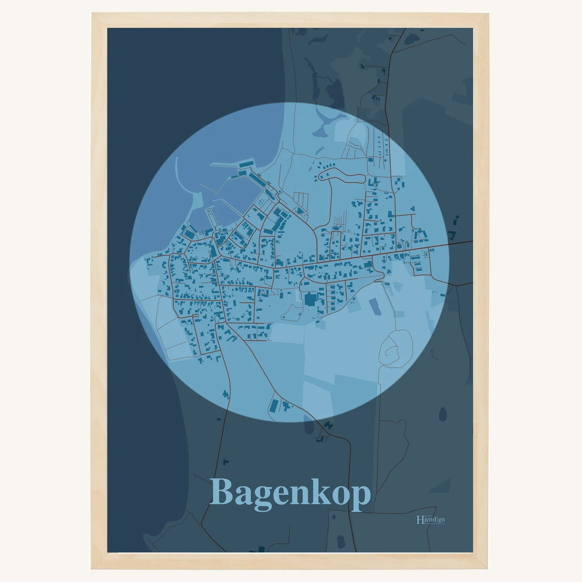 Bagenkop plakat – Centrum 2026 – Lys pastel blå