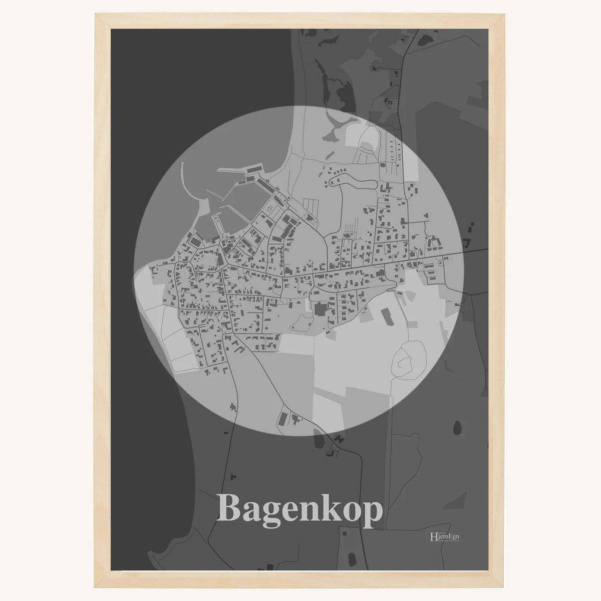 Bagenkop plakat – Centrum 2026 – Lys pastel grå