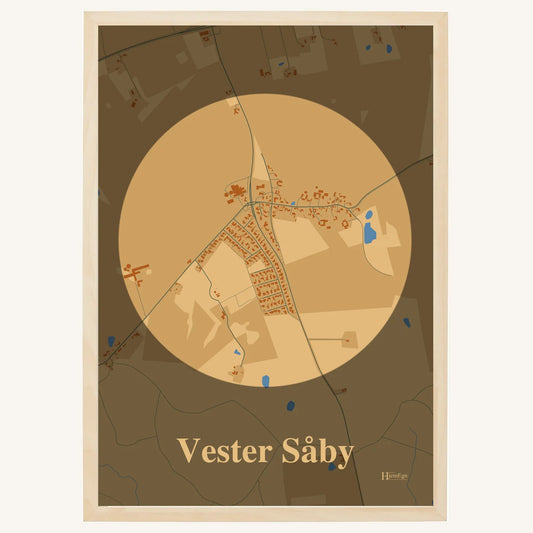 Vester Såby plakat – Centrum 2026 – Lys pastel brun