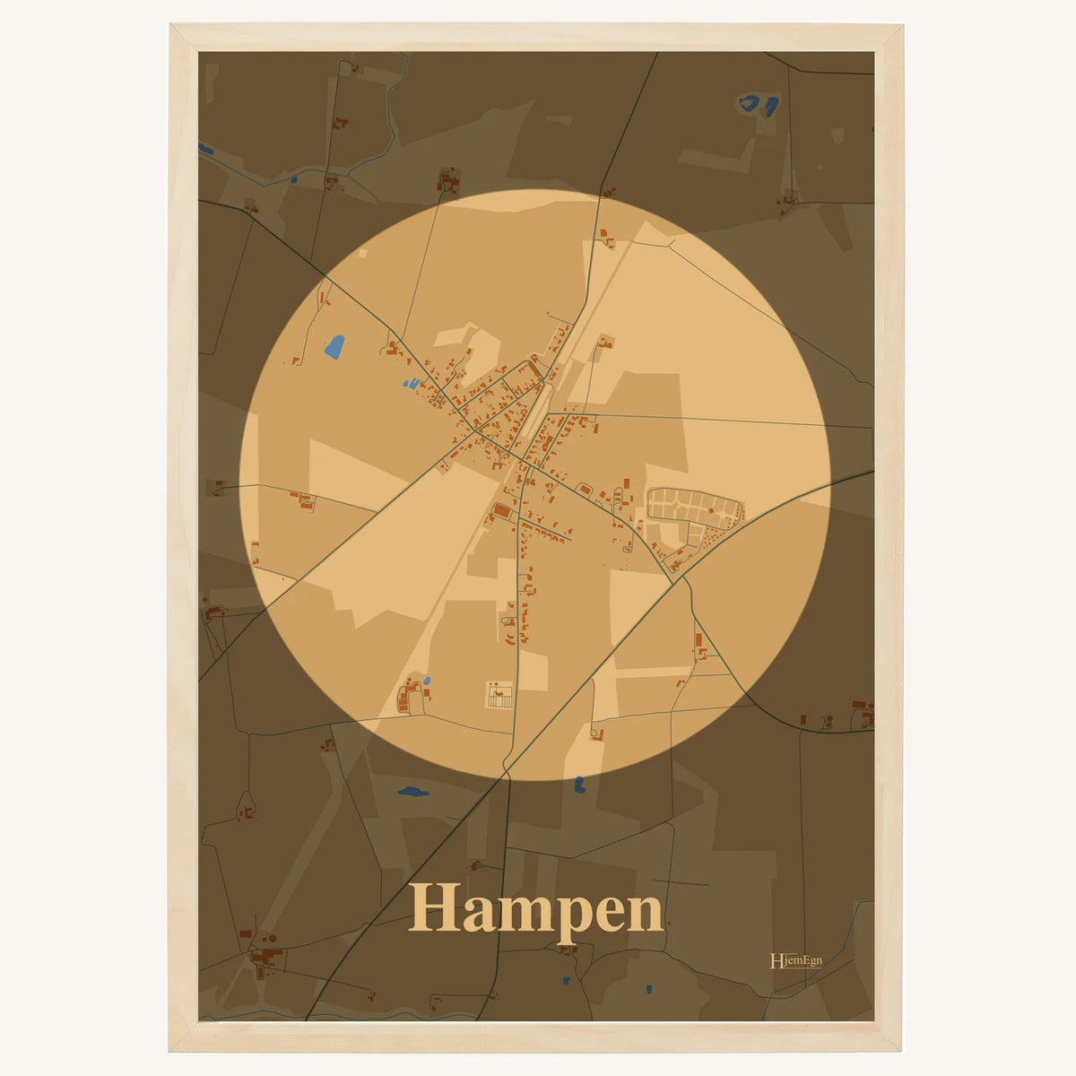 Hampen plakat – Centrum 2026 – Lys pastel brun