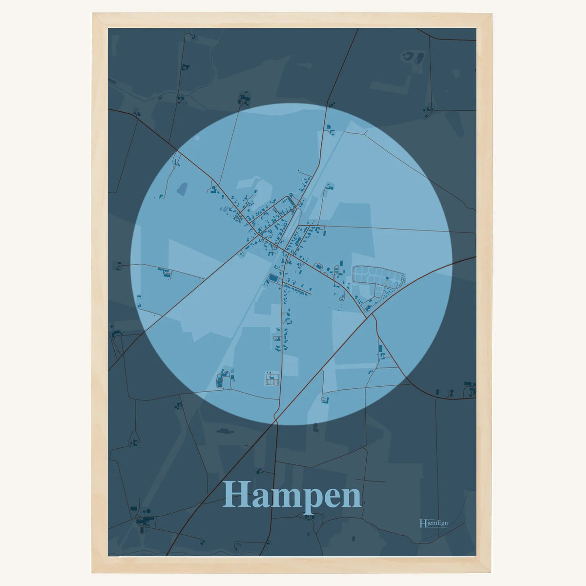 Hampen plakat – Centrum 2026 – Lys pastel blå