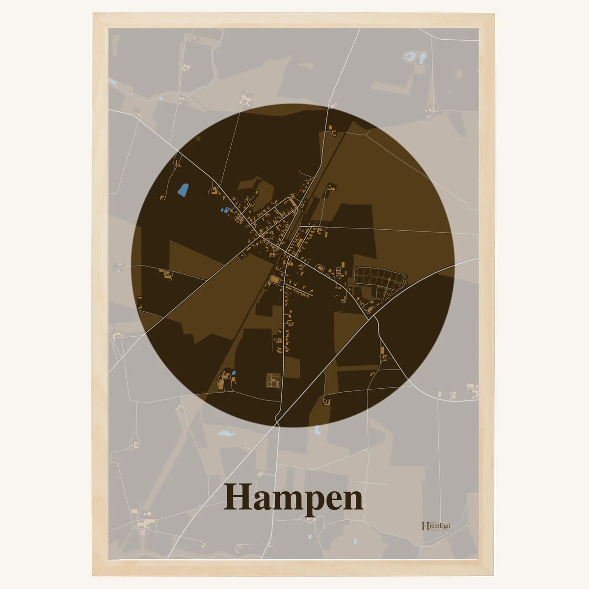 Hampen plakat – Centrum 2026 – Mørk brun