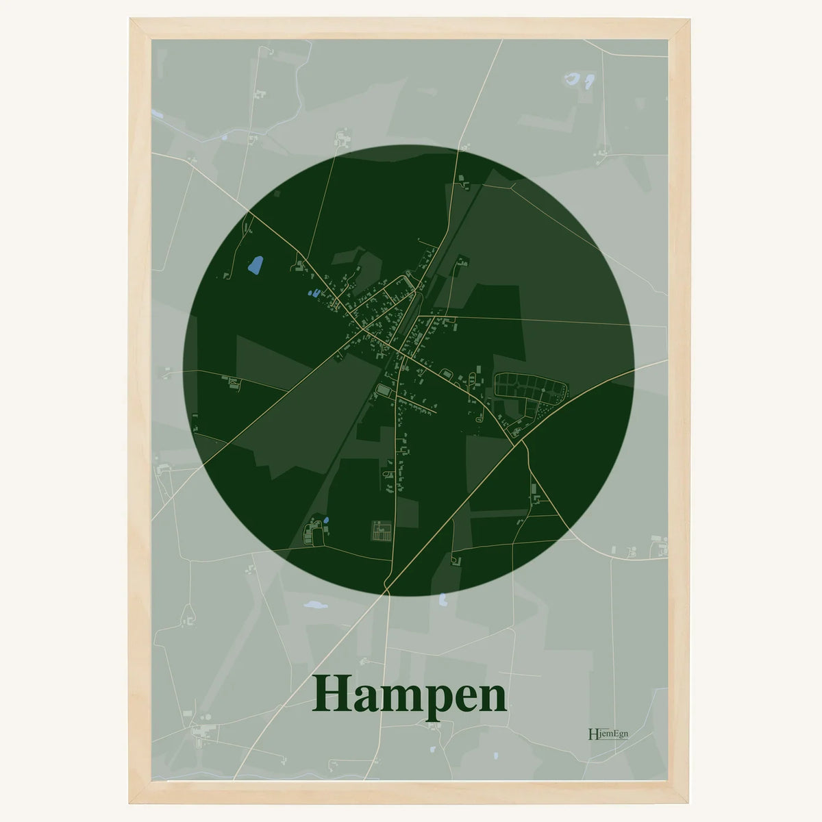 Hampen plakat – Centrum 2026 – Mørk grøn
