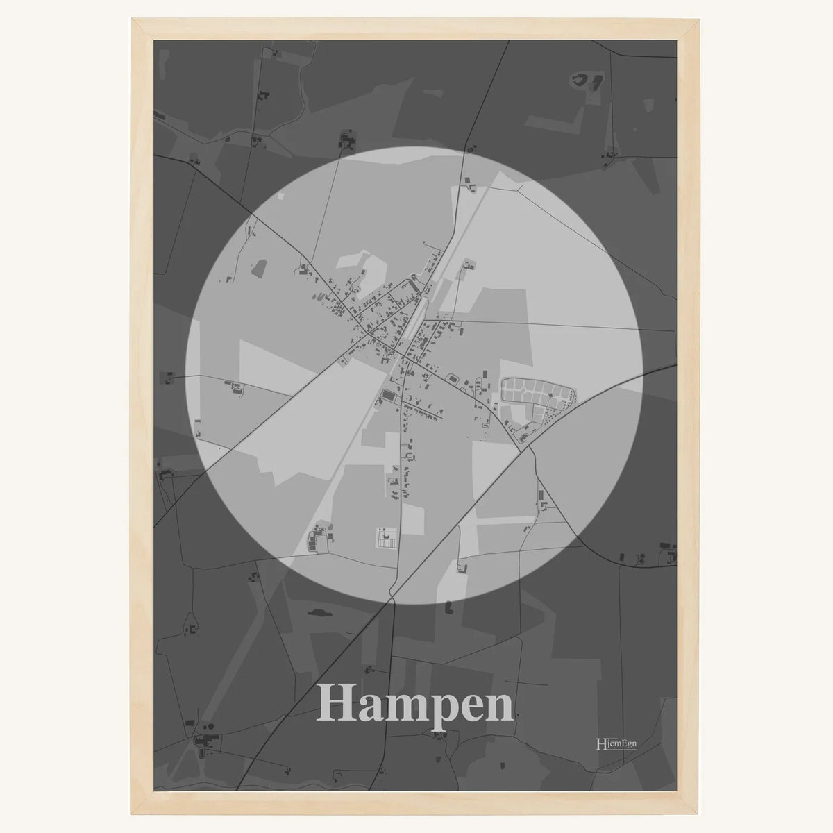 Hampen plakat – Centrum 2026 – Lys pastel grå