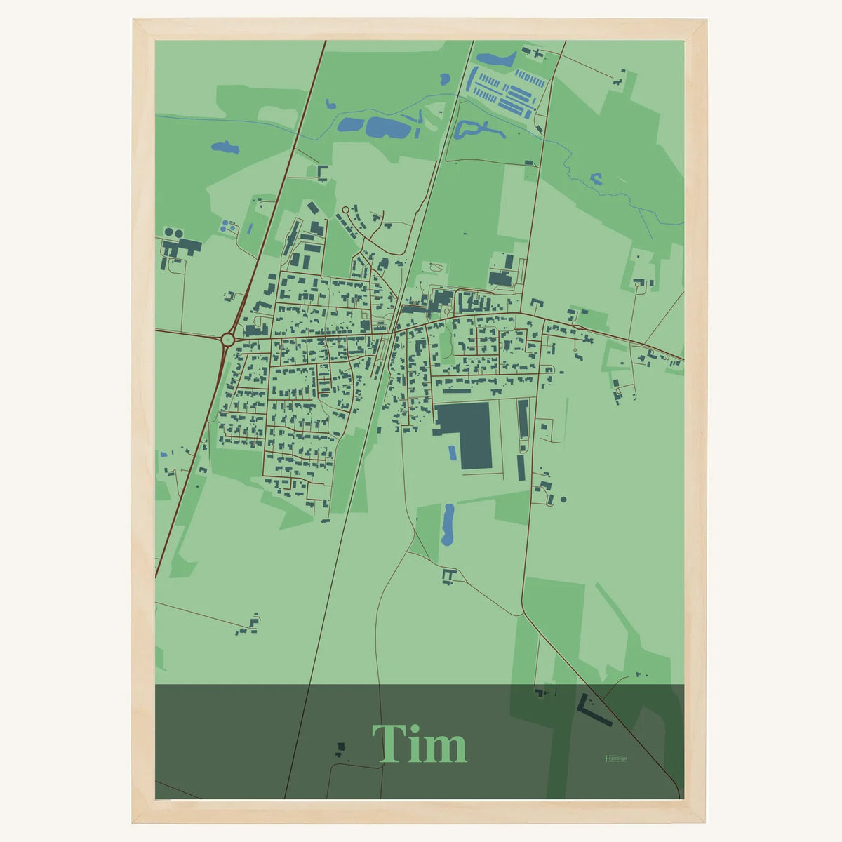 Tim plakat – Firkantet 2026 – Lys pastel grøn