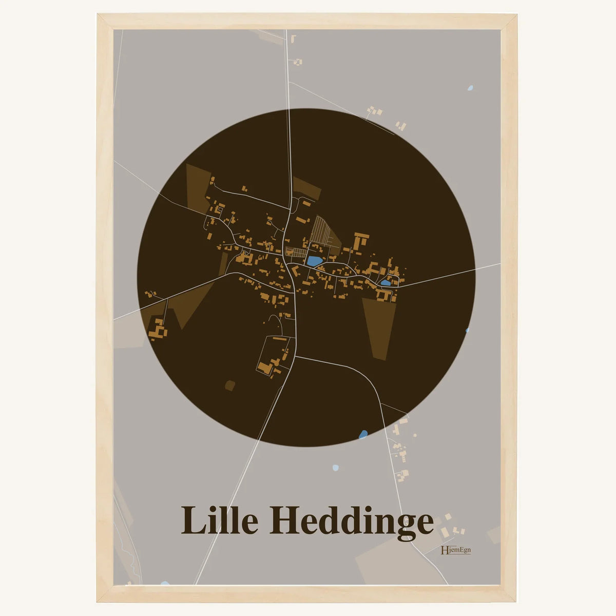 Lille Heddinge plakat – Centrum 2026 – Mørk brun